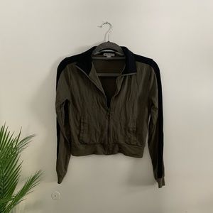 Cropped Zip-up Sweatshirt